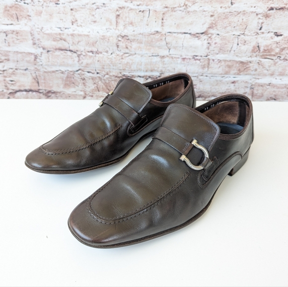 SALVATORE FERRAGAMO LEATHER MEN'S SHOES - Picture 3 of 14